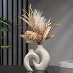 Ceramic Vase Set | Abstract Intertwined Matte Finish | Set of 2