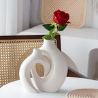 Ceramic Vase Set | Abstract Intertwined Matte Finish | Set of 2