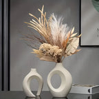 Ceramic Vase Set | Abstract Intertwined Matte Finish | Set of 2