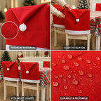 Chair Cover | Santa Hat Design & Easy Slip-On | 50 x 65 cm