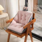 Chair Cushion | One-Piece Tufted Velvet Seat & Backrest | Bunny-Ear Accent