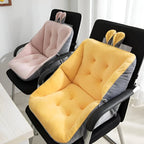 Chair Cushion | One-Piece Tufted Velvet Seat & Backrest | Bunny-Ear Accent