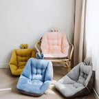 Chair Cushion | One-Piece Tufted Velvet Seat & Backrest | Bunny-Ear Accent