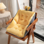 Chair Cushion | One-Piece Tufted Velvet Seat & Backrest | Bunny-Ear Accent