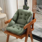 Chair Cushion | One-Piece Tufted Velvet Seat & Backrest | Bunny-Ear Accent