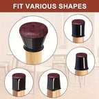 Chair Leg Floor Protectors | Stretch Silicone & Felt Base | 36-Pack