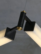 Chandelier | Brass Body & Alabaster Shade & Integrated LED | 78 cm
