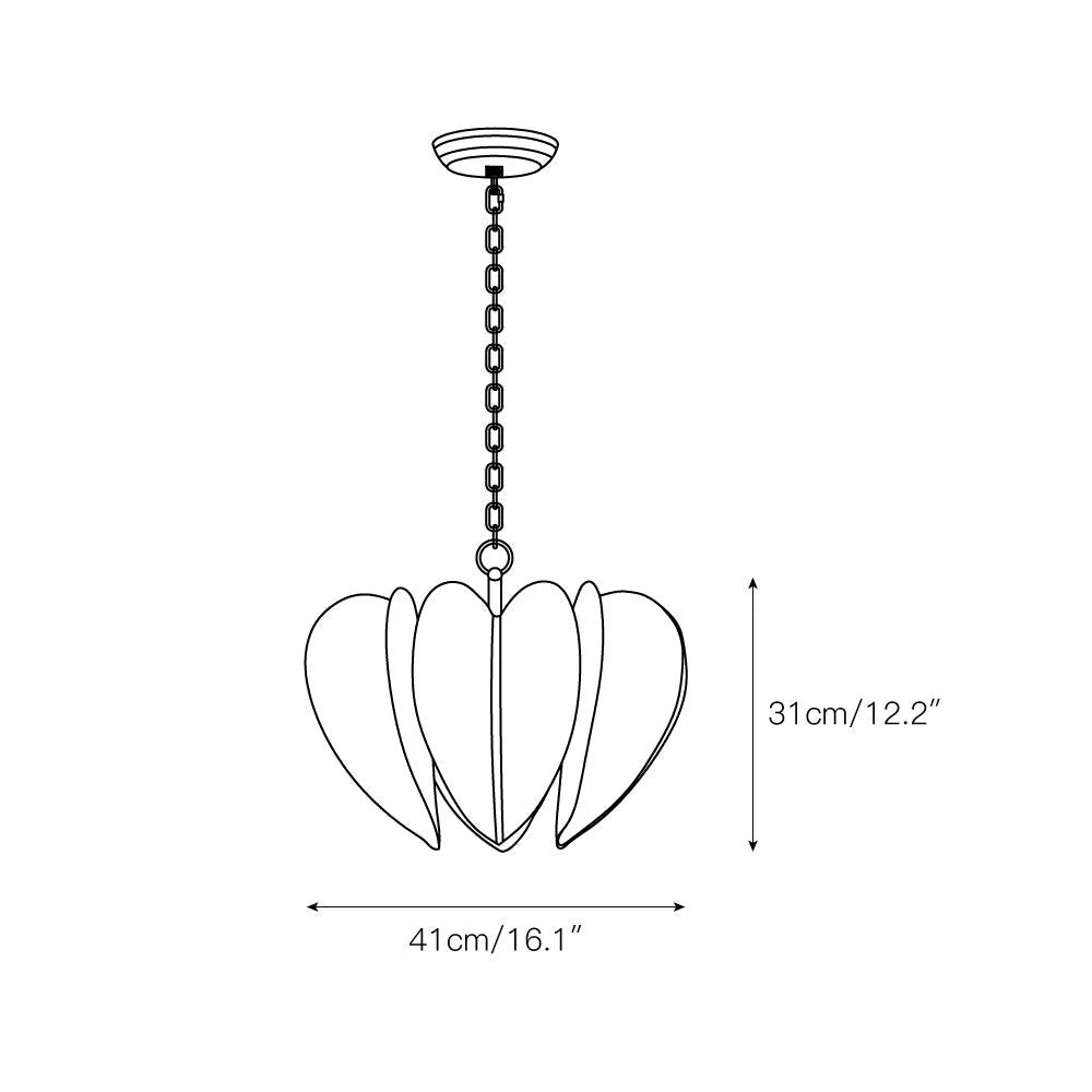 Chandelier | Gold Iron 6-Light & Chain Suspension