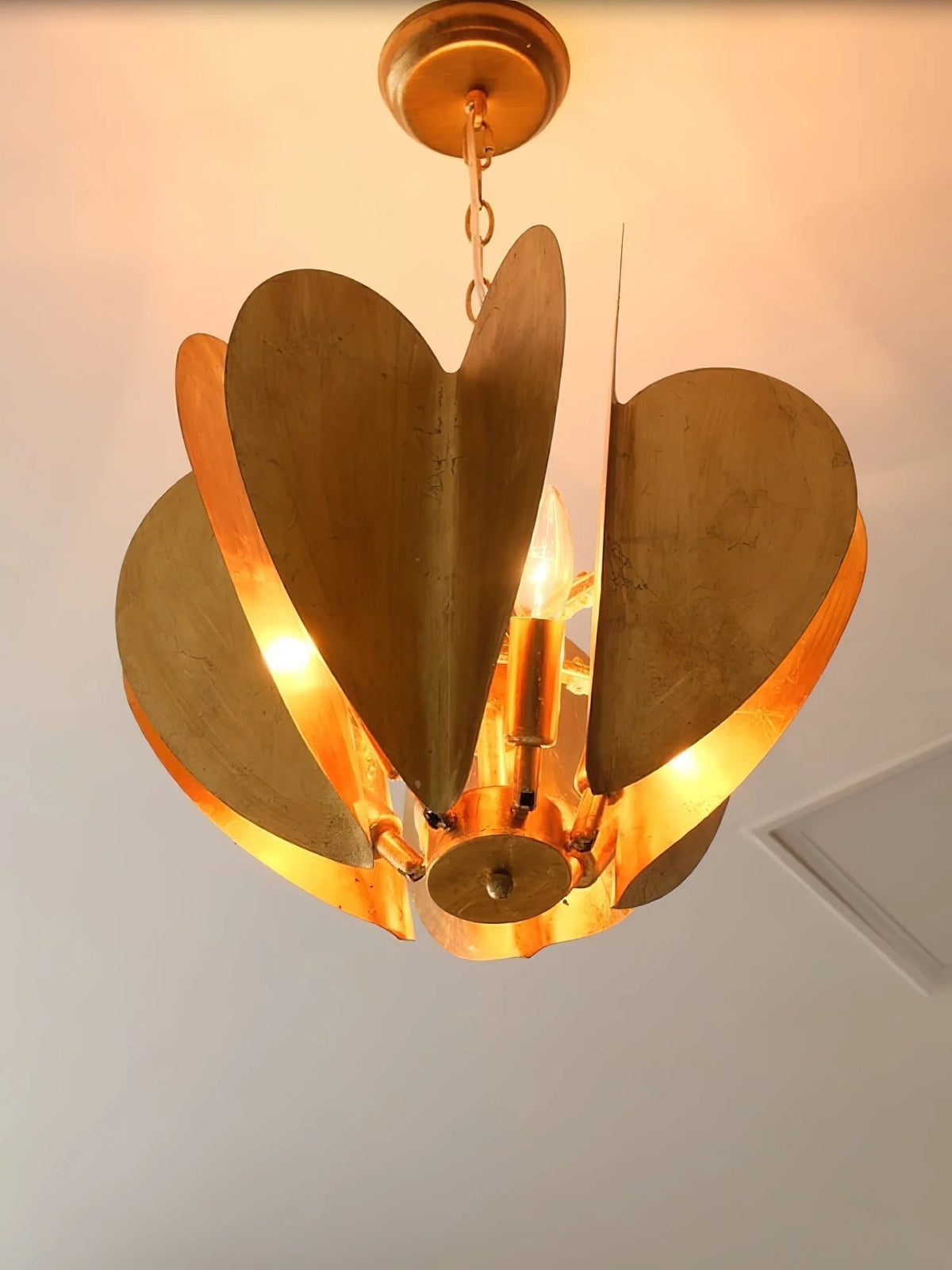 Chandelier | Gold Iron 6-Light & Chain Suspension