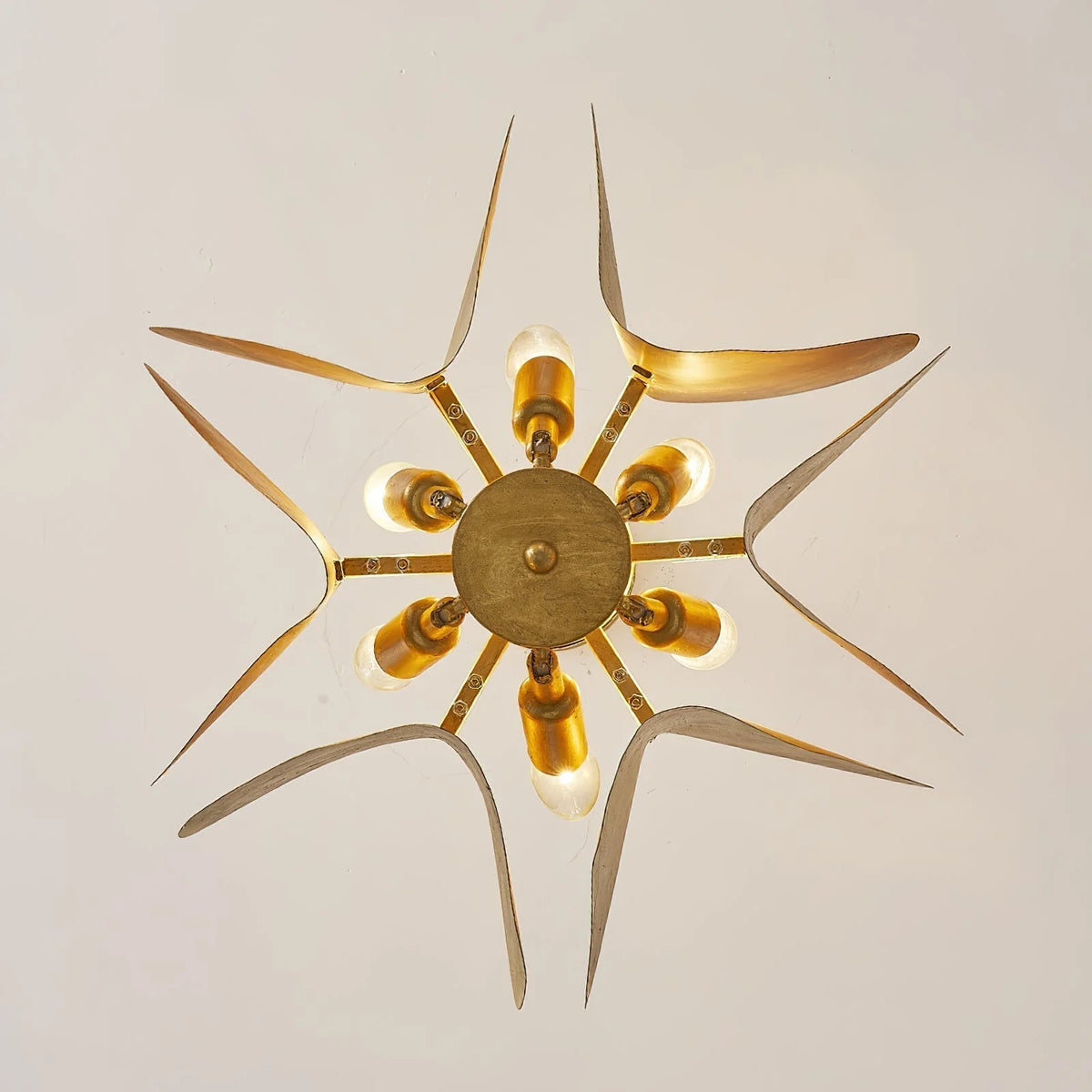 Chandelier | Gold Iron 6-Light & Chain Suspension