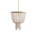Chandelier | Wood Beaded & Hemp Rope | E26/E27 Socket