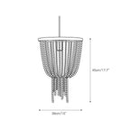 Chandelier | Wood Beaded & Hemp Rope | E26/E27 Socket