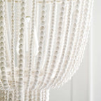 Chandelier | Wood Beaded & Hemp Rope | E26/E27 Socket
