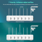 Charging Station | 6-Port Fast Charging & Smart IC | Includes Cables & Holders