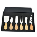 Cheese Knife Set | Stainless Steel & Acacia Handles | Set of 6
