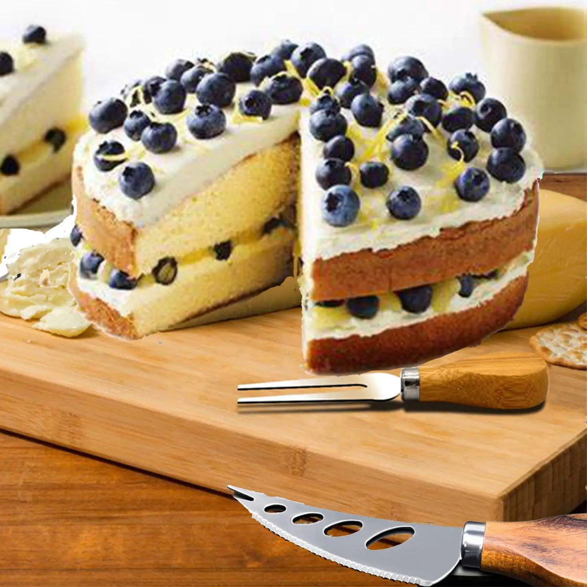 Cheese Knife Set | Stainless Steel & Acacia Handles | Set of 6