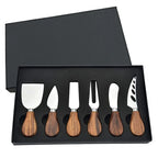Cheese Knife Set | Stainless Steel & Acacia Handles | Set of 6