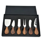 Cheese Knife Set | Stainless Steel & Acacia Handles | Set of 6