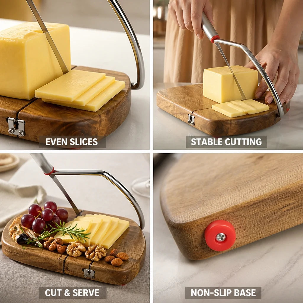 Cheese Slicer | Wire Cutter & Serving Board