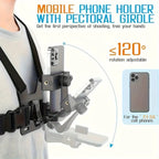 Chest Mount | Adjustable Anti-Slip Straps | For Smartphones & Action Cameras
