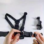 Chest Mount | Adjustable Anti-Slip Straps | For Smartphones & Action Cameras