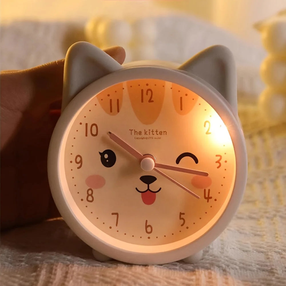Children's Alarm Clock | Silent & Nightlight Bunny Design