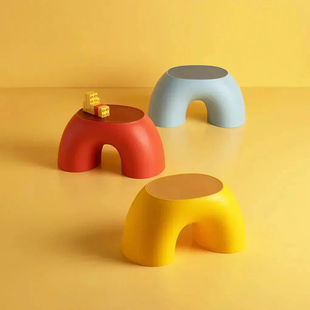 Children's Stool | Rainbow Arched Seat | Durable Molded Design