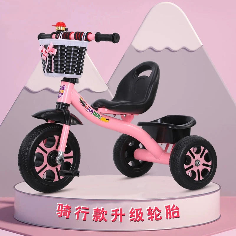 Children's Tricycle | Three-Wheel & Push Handle