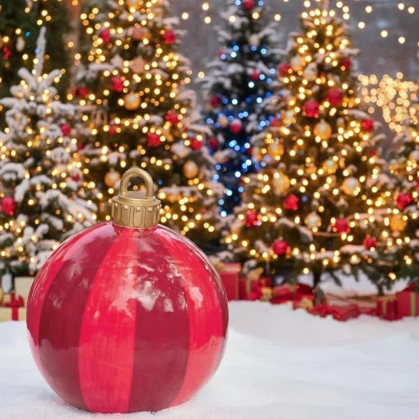Christmas Baubles | Oversized Inflatable & Weather-Resistant | Set of 2
