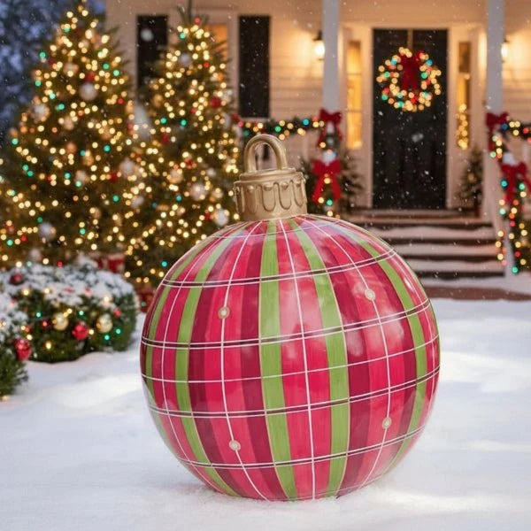 Christmas Baubles | Oversized Inflatable & Weather-Resistant | Set of 2