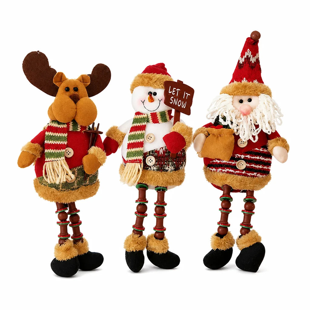 Christmas Figure Set | Non-Toxic Plush & Feather-Light | Set of 3