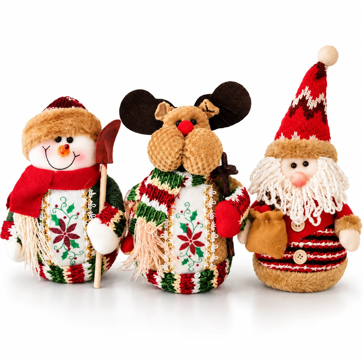 Christmas Figure Set | Non-Toxic Plush & Feather-Light | Set of 3