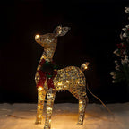 Christmas Light Display | LED Plug-In Indoor & Outdoor | Elk & Sleigh Scene