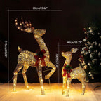 Christmas Light Display | LED Plug-In Indoor & Outdoor | Elk & Sleigh Scene