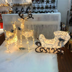 Christmas Light Display | LED Plug-In Indoor & Outdoor | Elk & Sleigh Scene