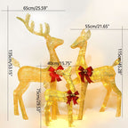 Christmas Light Display | LED Plug-In Indoor & Outdoor | Elk & Sleigh Scene
