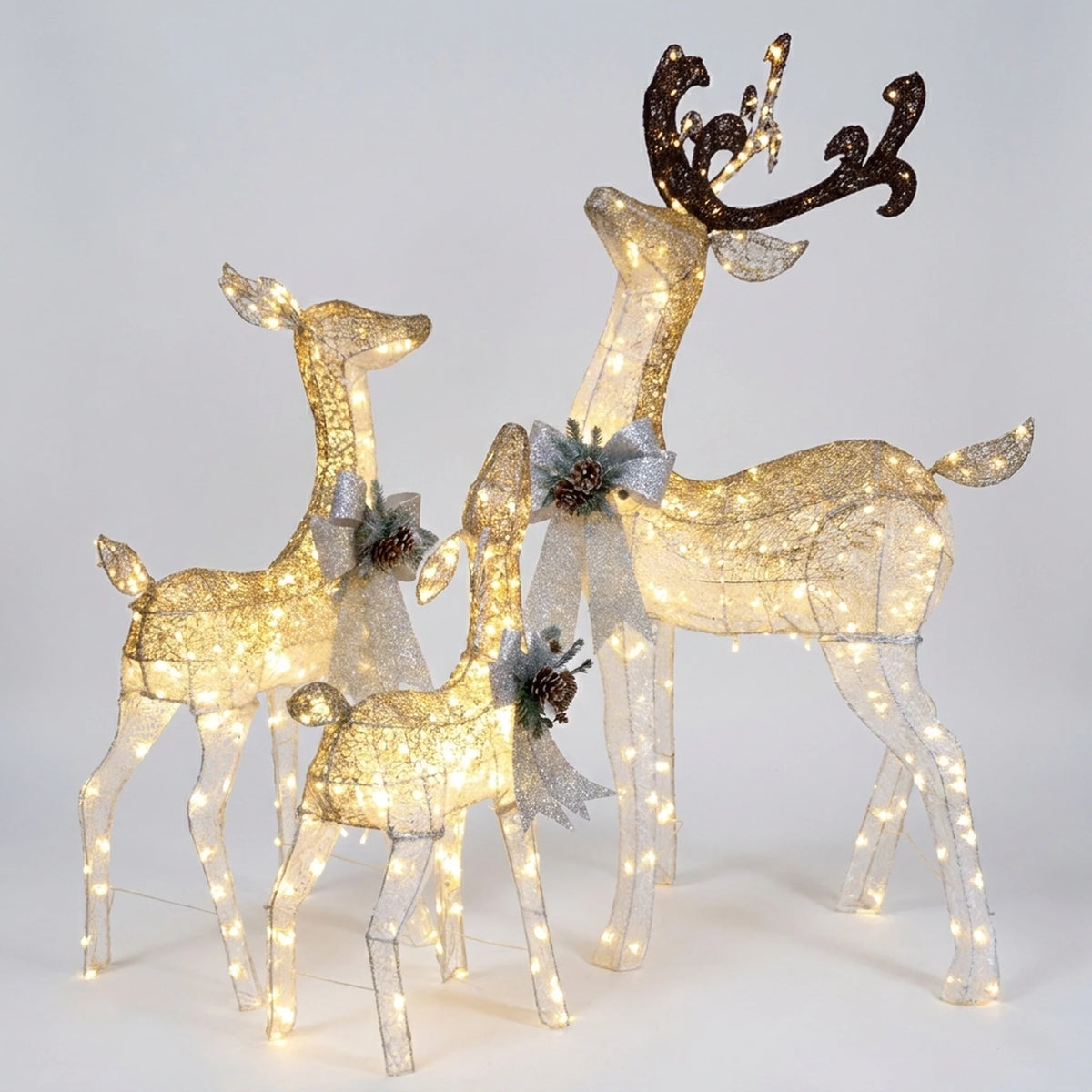 Christmas Light Display | LED Plug-In Indoor & Outdoor | Elk & Sleigh Scene