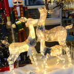 Christmas Light Display | LED Plug-In Indoor & Outdoor | Elk & Sleigh Scene