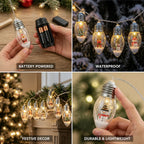 Christmas String Lights | Battery-Powered & Waterproof Acrylic | Indoor & Outdoor
