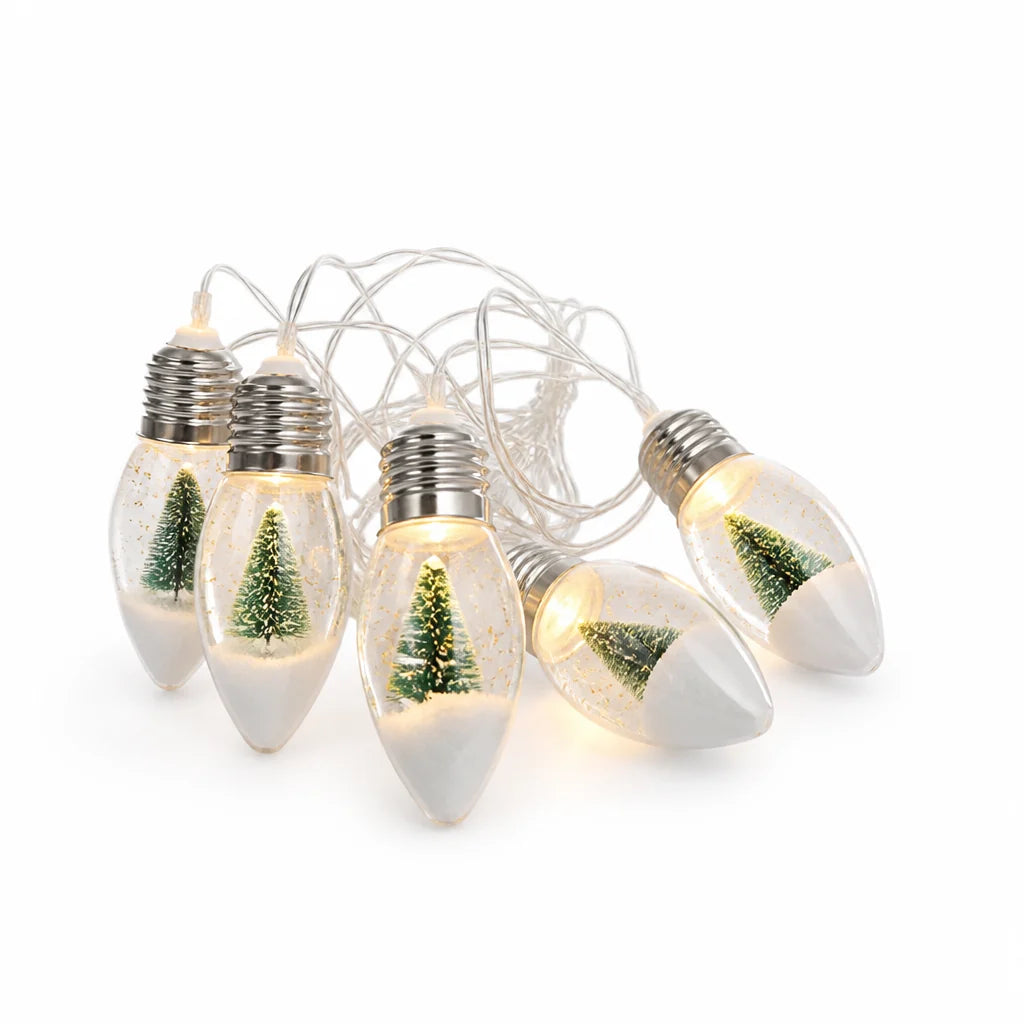 Christmas String Lights | Battery-Powered & Waterproof Acrylic | Indoor & Outdoor