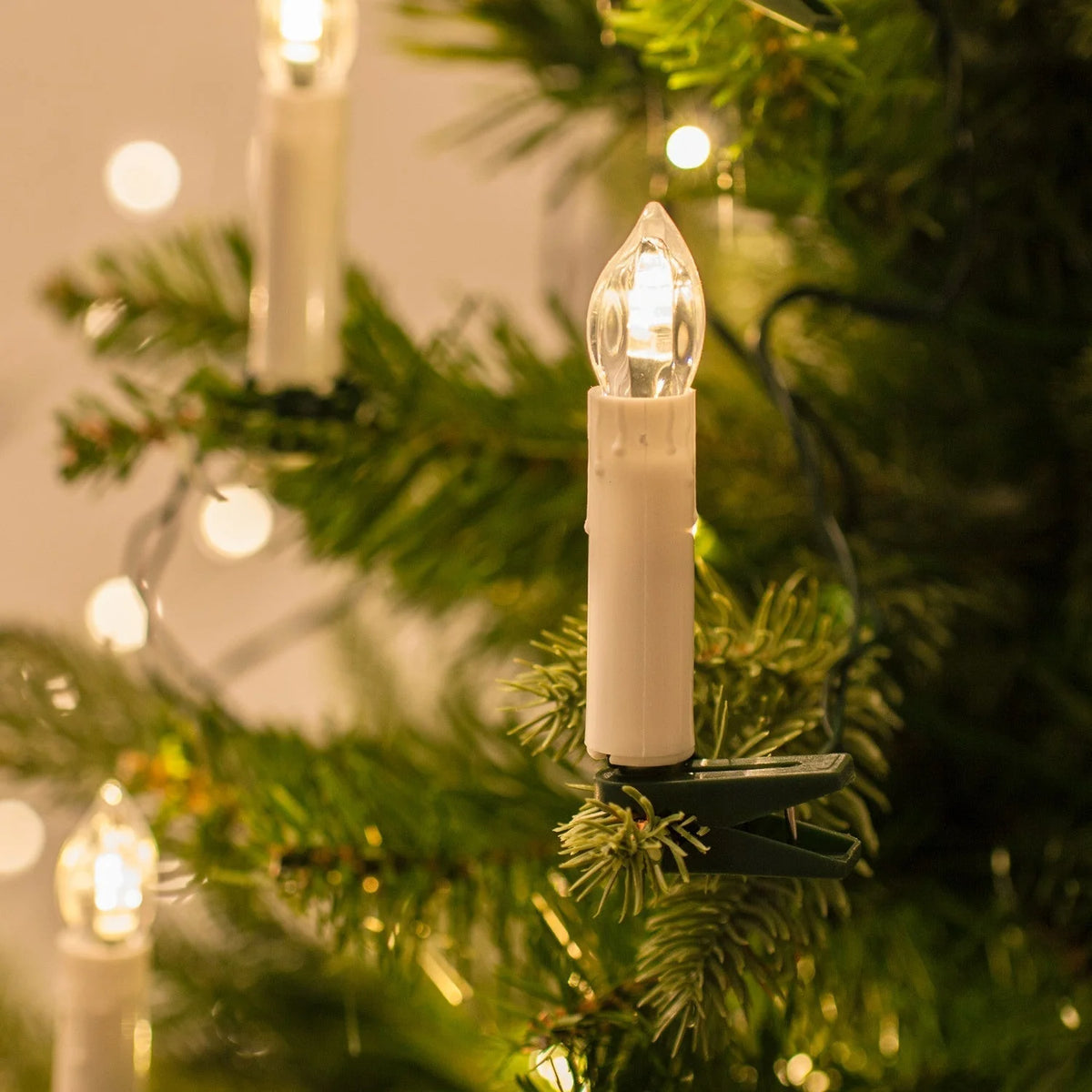 Christmas Tree Candles | Warm White LED & Clip-On | 14.7 m