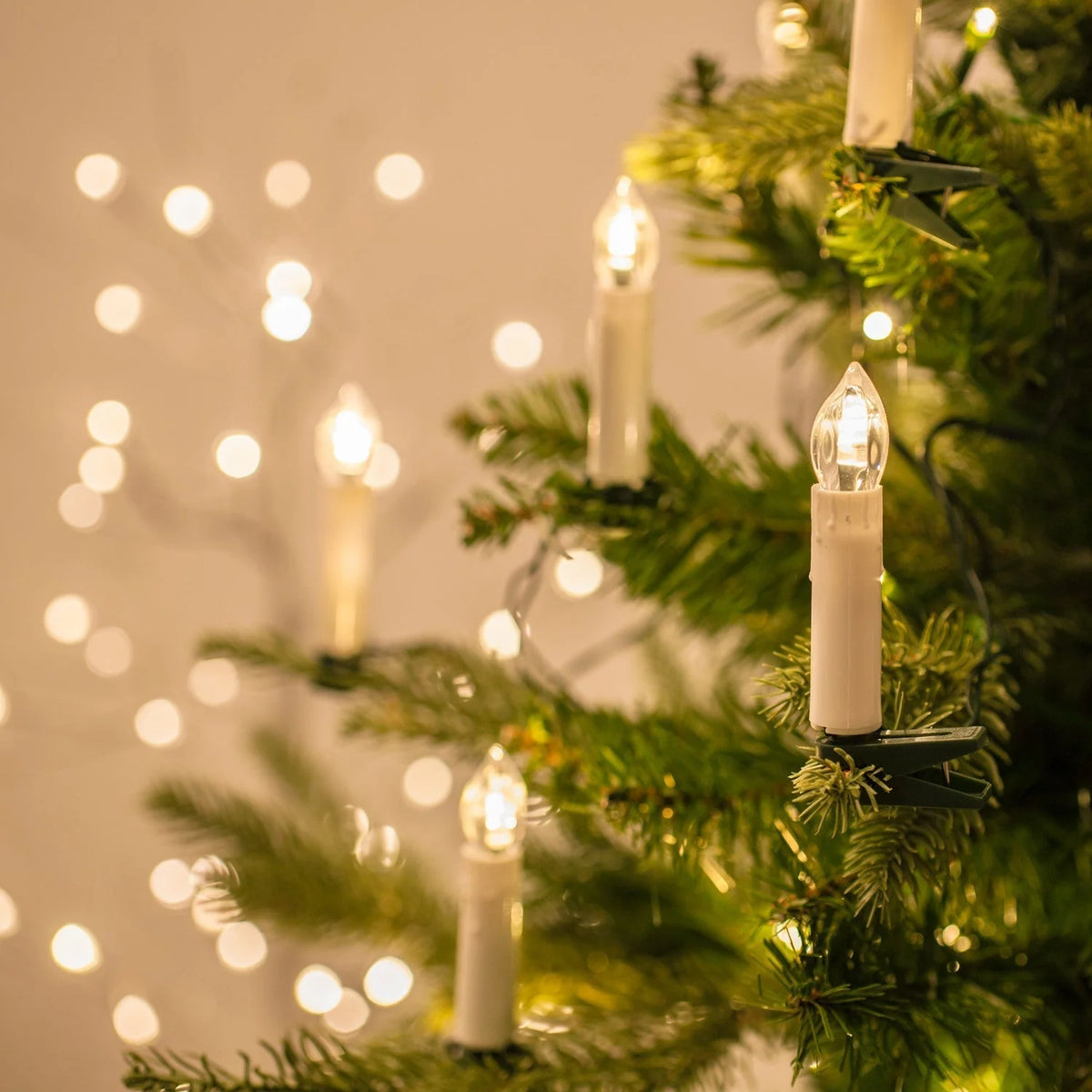 Christmas Tree Candles | Warm White LED & Clip-On | 14.7 m