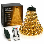 Christmas Tree Lights | Cascading Strands & USB Remote | 1.6 m Strands