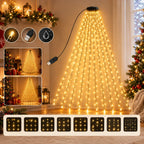 Christmas Tree Lights | Cascading Strands & USB Remote | 1.6 m Strands