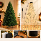 Christmas Tree Lights | Cascading Strands & USB Remote | 1.6 m Strands