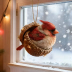 Christmas Tree Ornament | Woodland Acorn Design & Flat Acrylic | Choose From 6 Animals