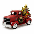 Christmas Truck | Warm White Flickering Lights & Red Metal