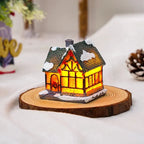 Christmas Village Decoration | Hand-Painted & Warm LED | Set of 6