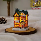 Christmas Village Decoration | Hand-Painted & Warm LED | Set of 6