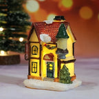 Christmas Village Decoration | Hand-Painted & Warm LED | Set of 6